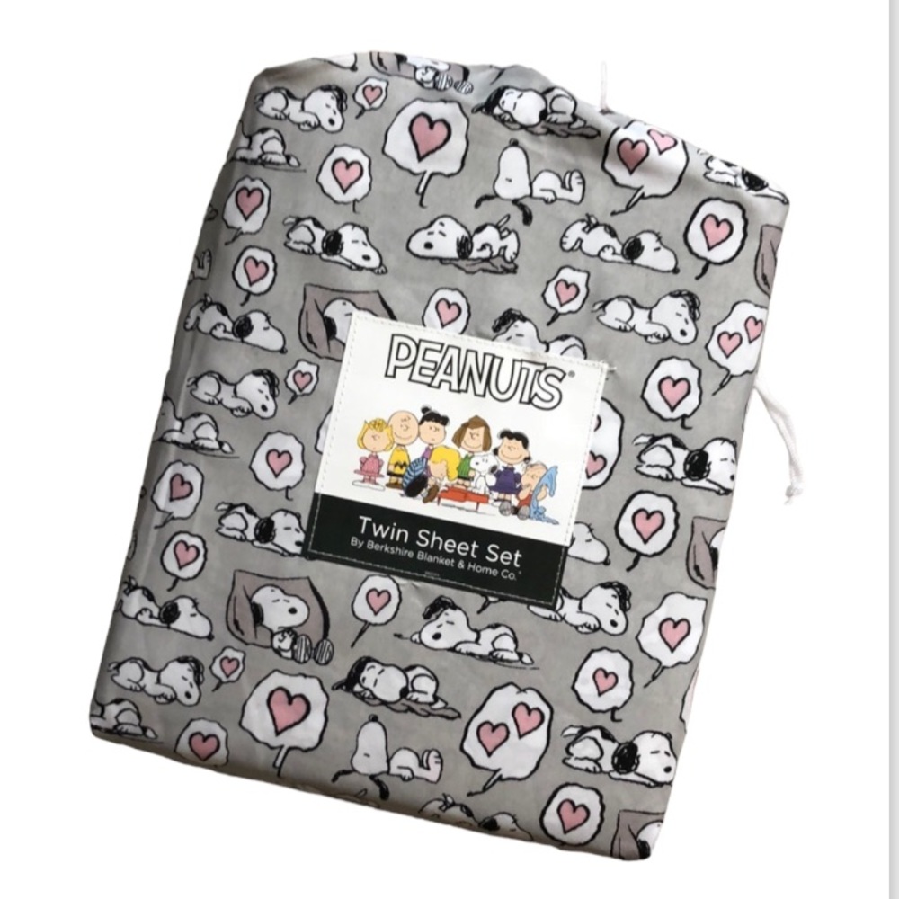 Peanuts Snoopy Valentines TWIN Sheet Set